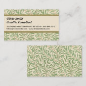 Carte De Visite William Morris Willow Bough Garden Flower Classic (Devant / Derrière)