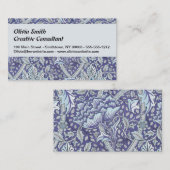 Carte De Visite William Morris Windrush fleurs bleues (Devant / Derrière)