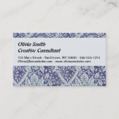 Carte De Visite William Morris Windrush fleurs bleues (Devant)