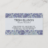 Carte De Visite William Morris Windrush fleurs bleues (Dos)