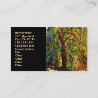 Carte De Visite Willow Monet Fine Art