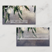 Carte De Visite Willow Tree de pleurs & Mason Jar Lumières élégant (Devant / Derrière)