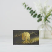 Carte De Visite *~* Willow Tree Gold Dust Black Gold Parties scint (Debout devant)