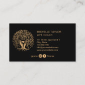 Carte De Visite Willow Tree of Life Entraîneur, thérapeute, psycho (Dos)