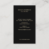 Carte De Visite Win Bartender Sommelier Faux Gold Foil (Dos)