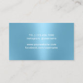 Carte De Visite Win Bartender Sommelier Moderne Bleu clair (Dos)