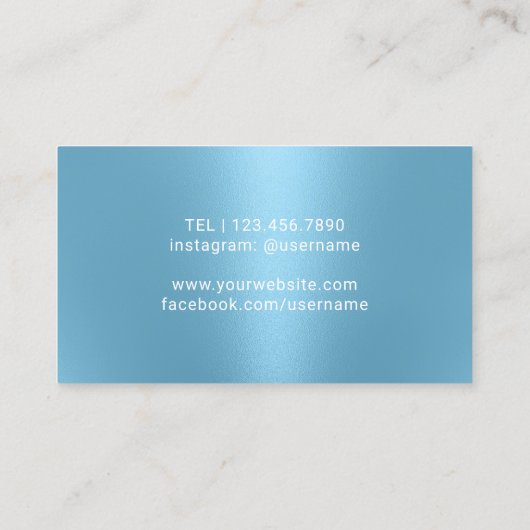 Carte De Visite Win Bartender Sommelier Moderne Bleu clair (Dos)