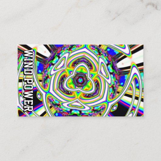 Carte De Visite WIND POWER ( vous pouvez modifier les mots ) (Devant)