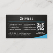 Carte De Visite Window Cleaning QR Code Metallic (Dos)