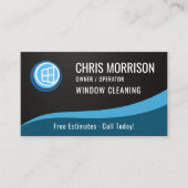 Carte De Visite Window Cleaning QR Code Metallic (Devant)