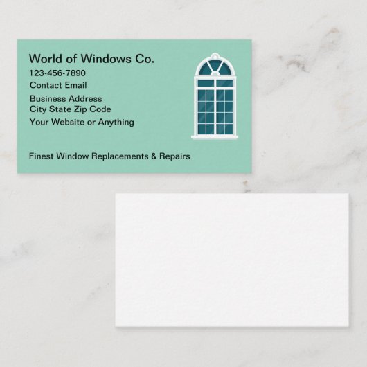 Carte De Visite Window Distributor Sales And Service (Devant / Derrière)