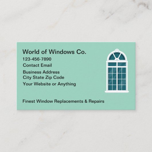 Carte De Visite Window Distributor Sales And Service (Devant)
