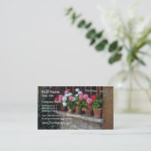 Carte De Visite Windows en fleurs de Perouges (Debout devant)