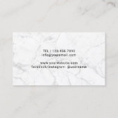 Carte De Visite Wine Bartender Professional Sommelier Classy Noir (Dos)