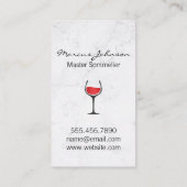 Carte De Visite Wine Bottle and Glasses | Wine Stain (Dos)