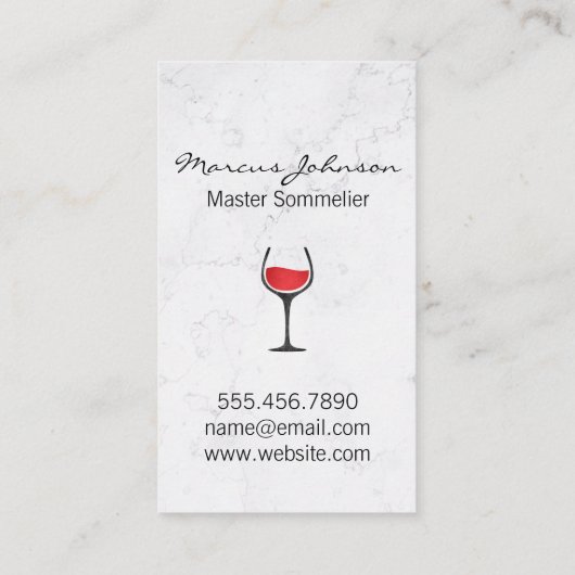 Carte De Visite Wine Bottle and Glasses | Wine Stain (Dos)