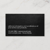 Carte De Visite Wine Bottle & Glass | Monogram (Dos)