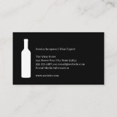 Carte De Visite Wine Bottle | Grapes | Vineyard (Dos)