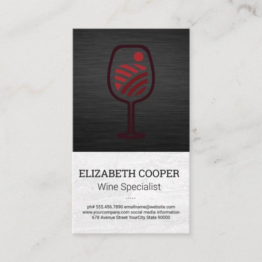 Carte De Visite Wine Bottle Logo | Tastings  (Devant)