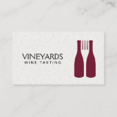 Carte De Visite Wine Bottles Fork Logo (Devant)