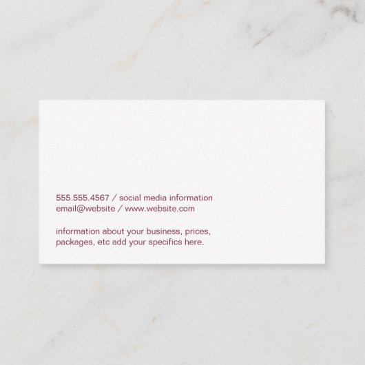 Carte De Visite Wine Bottles Fork Logo | Vineyard (Dos)