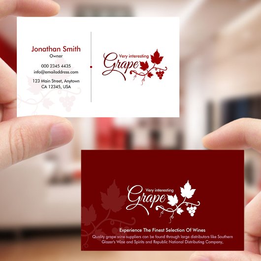 Carte De Visite Wine Company, Grape wine suppliers, Wine