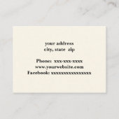 Carte De Visite Wine glass graphic (Dos)