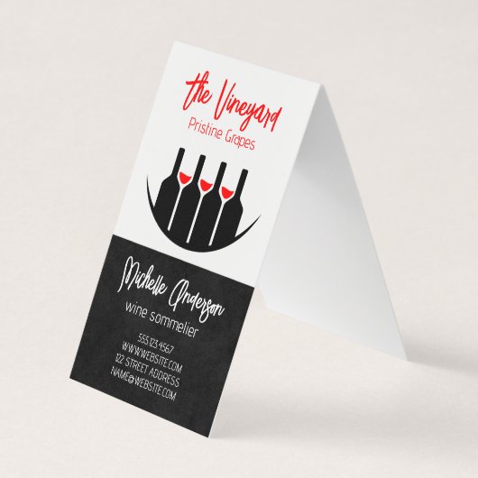 Carte De Visite Wine Tastings | Bottles and Glasses (Devant)