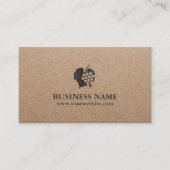 Carte De Visite Winemaker Sommelier Rustic Kraft Vin (Devant)