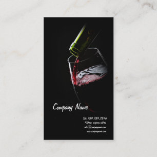 Carte De Visite Winemaker Taster Winery Sommelier Red Graphe