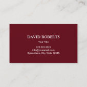 Carte De Visite Winery Winemaker Sommelier Graphique Logo Vin Roug (Dos)