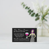 Carte De Visite WineWomenDesigns.com comportant la renarde de vin (Debout devant)