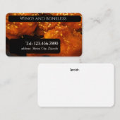 Carte De Visite Wing and boneless , editable (Devant / Derrière)