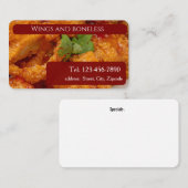 Carte De Visite  Wing and boneless , editable  (Devant / Derrière)