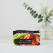 Carte De Visite  Wing and boneless , editable  (Debout devant)