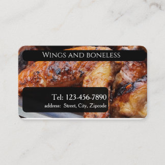 Carte De Visite Wing and boneless , editable