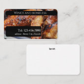 Carte De Visite  Wing and boneless , editable  (Devant / Derrière)