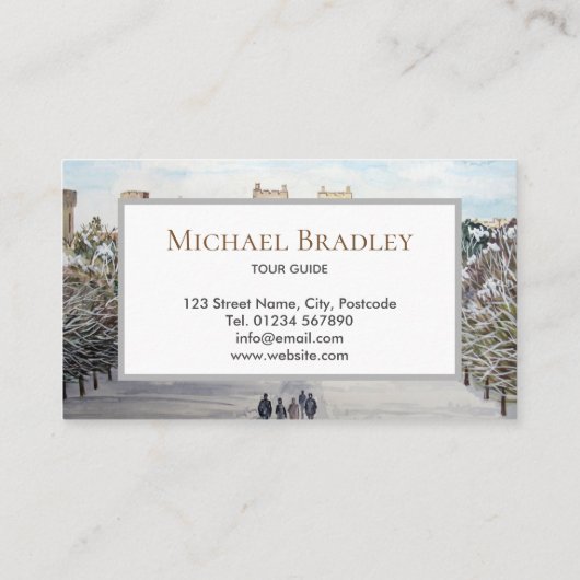 Carte De Visite Winter at Windsor Castle (Dos)