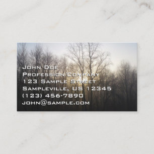 Carte De Visite Winter Fog Sunrise Nature Photographie