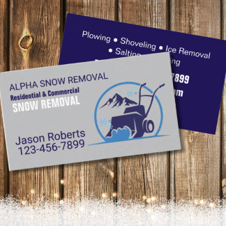 Carte De Visite Winter Maintenance Services Snow Removal