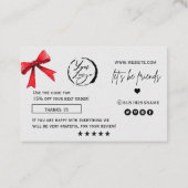 Carte De Visite Winter Pine Tree Thank You Card (Dos)