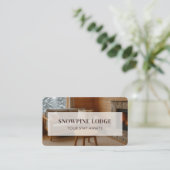 Carte De Visite Winter Rental Property QR Code (Debout devant)