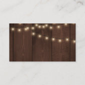 Carte De Visite Winter Rustic Wood Site Mariage RSVP Insérer (Dos)