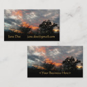 Carte De Visite Winter Sunset Nature Paysage Photographie (Devant / Derrière)