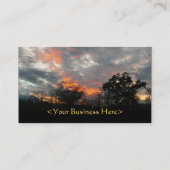 Carte De Visite Winter Sunset Nature Paysage Photographie (Dos)