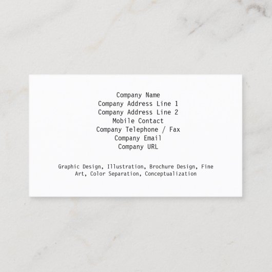 Carte de visite Wire Green Globe Amériques (Dos)