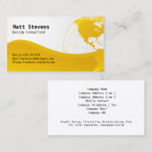Carte de visite Wire Yellow Globe Americas (Devant / Derrière)