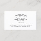 Carte de visite Wire Yellow Globe Americas (Dos)