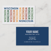 Carte De Visite Wisconsin couleur mignonne (Devant / Derrière)
