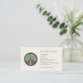 Carte De Visite Wise Tree Logo Vie Entraîneur et Naturopath (Debout devant)